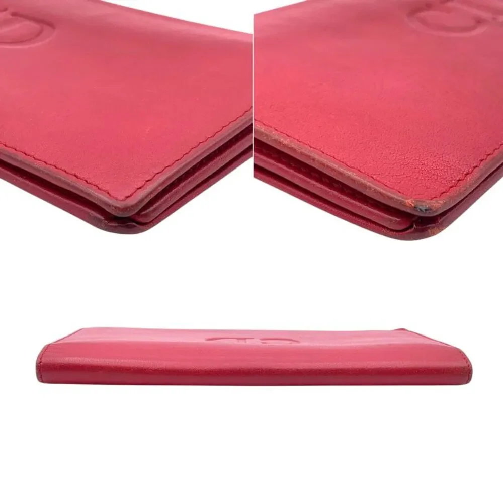 Dior Vintage Leather Wallet Embossed CD logo